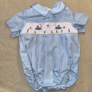 Sir John Smocked Bubble - Baby Boy 3M